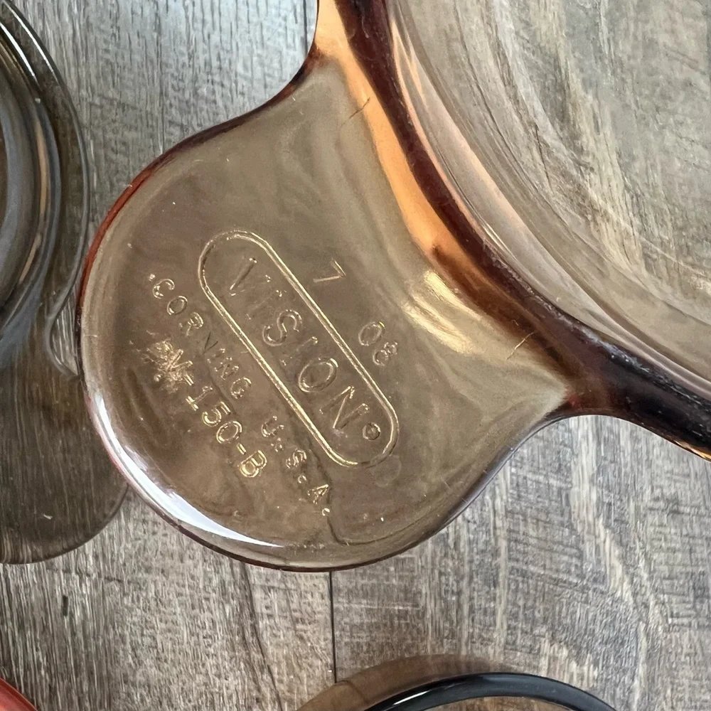 Vintage Grab It bowls set of 2‎ one glass lid one plastic lid corning Visions